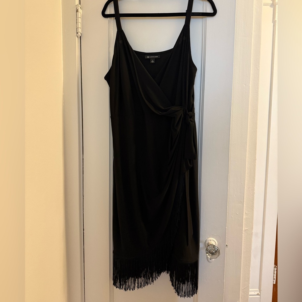 INC International Concepts Black Slip Midi Dress